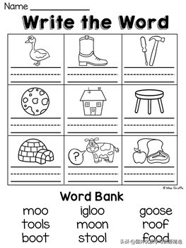 自然拼读oo的练习,自然拼读人教4年级