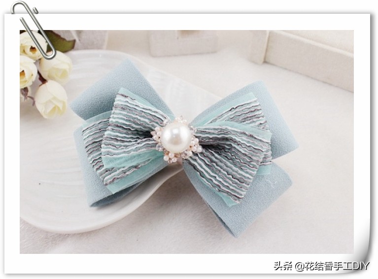 蝴蝶结发饰手工制作简单,蝴蝶结发饰diy教程网红大蝴蝶结