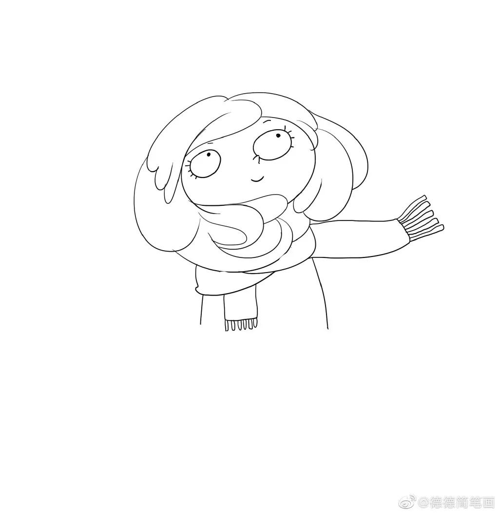 简单清新花卉的简笔画图片大全,唐老鸭简笔画可爱清新小女孩