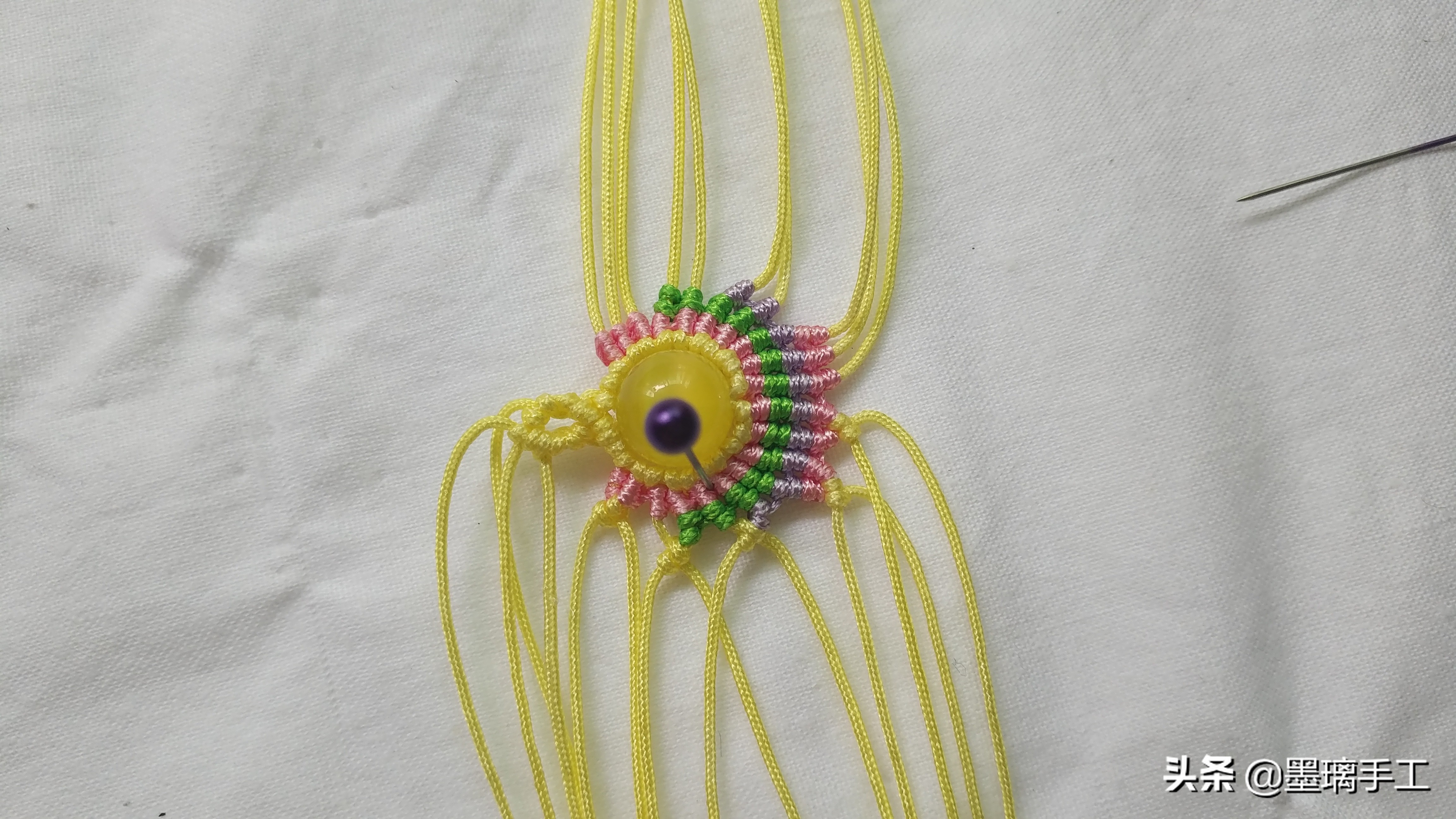 复古耳环编绳教程,简单北欧风手工编绳