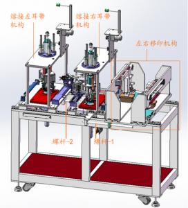 n95全自动口罩机成套设备,N95全自动口罩机