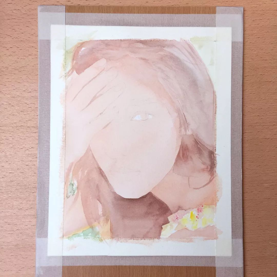 彩铅画美丽的山水画,彩铅画美人蝴蝶