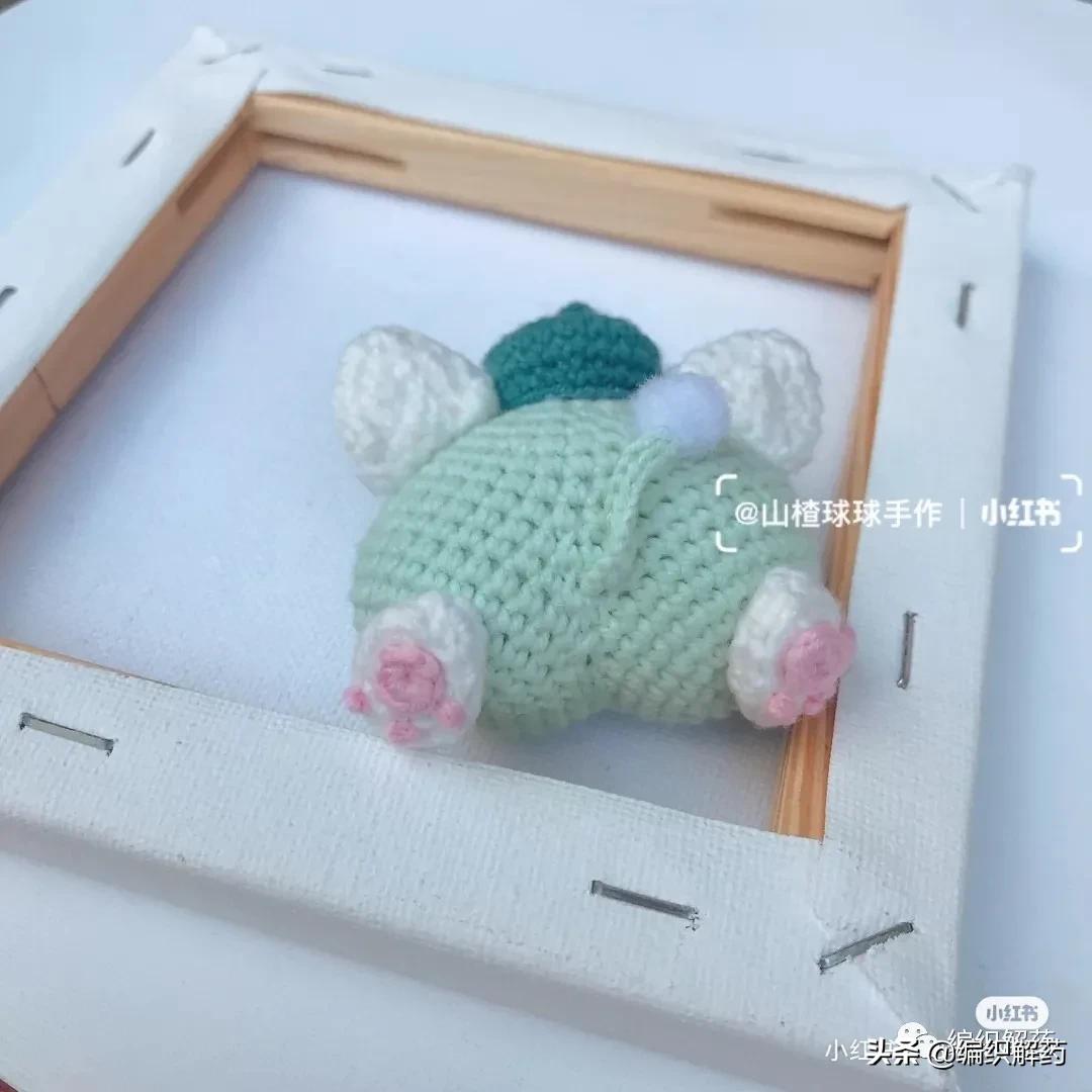 宝宝毛线帽的钩针图解,翘屁熊钩针编织详细图解