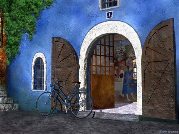 精美壁纸二次元风景油画,壁纸可爱油画质感风景