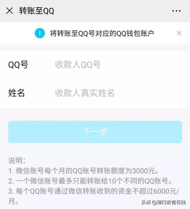 微信可直接转账QQ!单笔金额不超过1000元