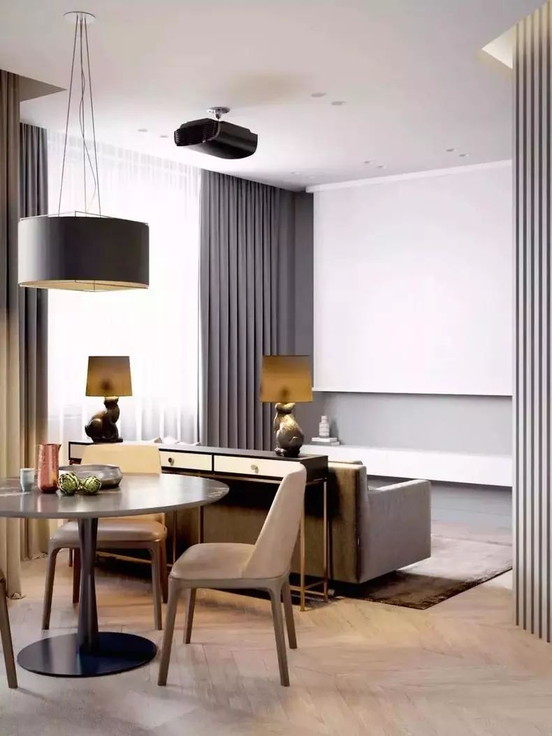 100种客厅设计,客厅餐厅一体餐厅设计风格