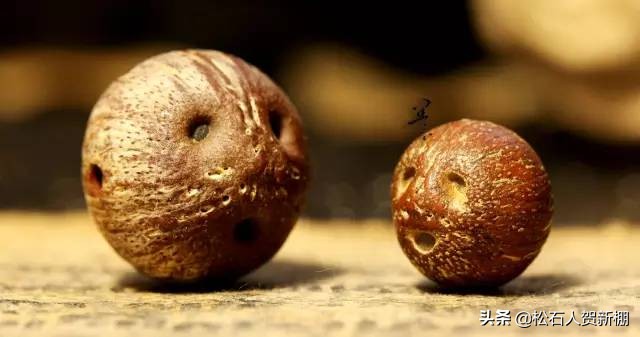 菩提各种盘玩方法,21颗菩提根手串上手效果