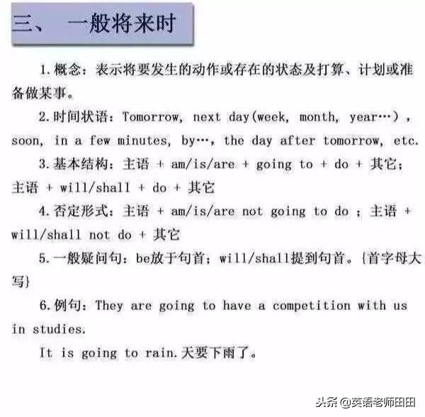 英语16种时态和语态一览表,英语语法的16种时态