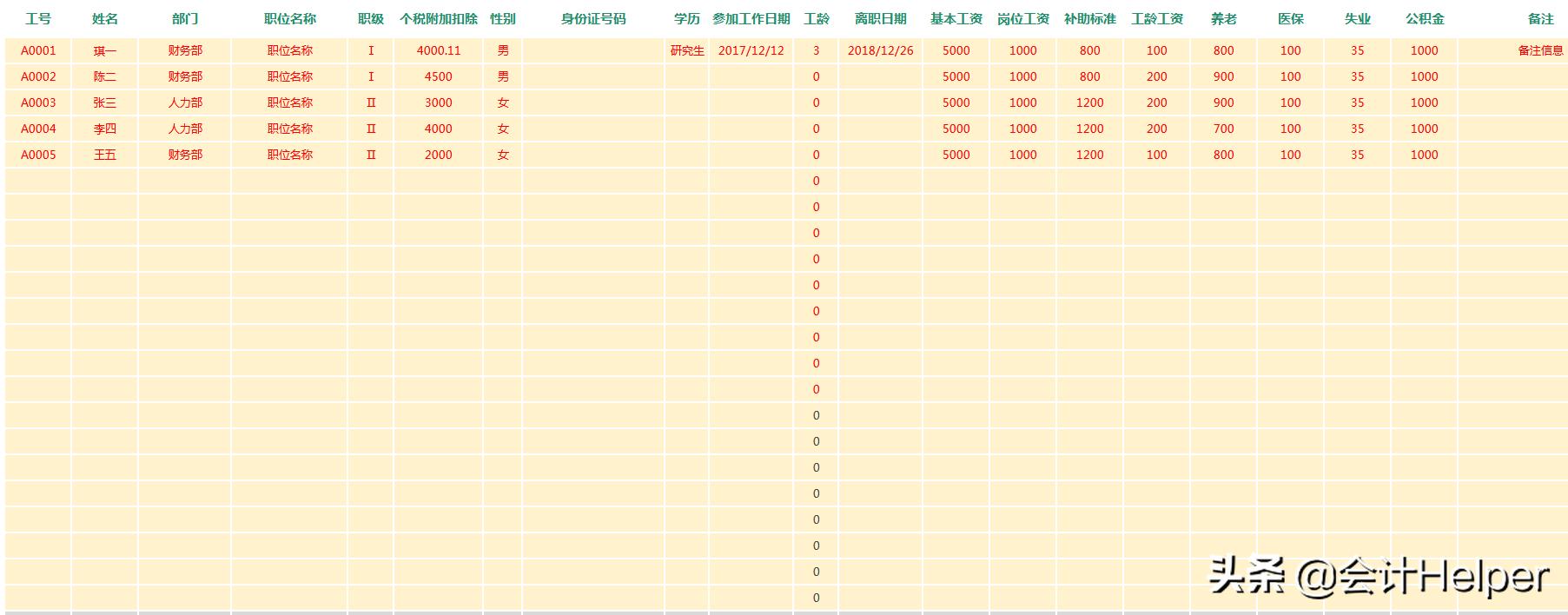 工资明细表如何自动生成工资条,自动生成导入个税系统的工资表