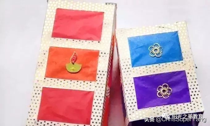 幼儿园小班元旦亲子手工立体灯笼,手工亲子灯笼