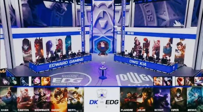 英雄联盟s10总决赛edg夺冠阵容,s11总决赛edgvsdk第五局dk队内语音