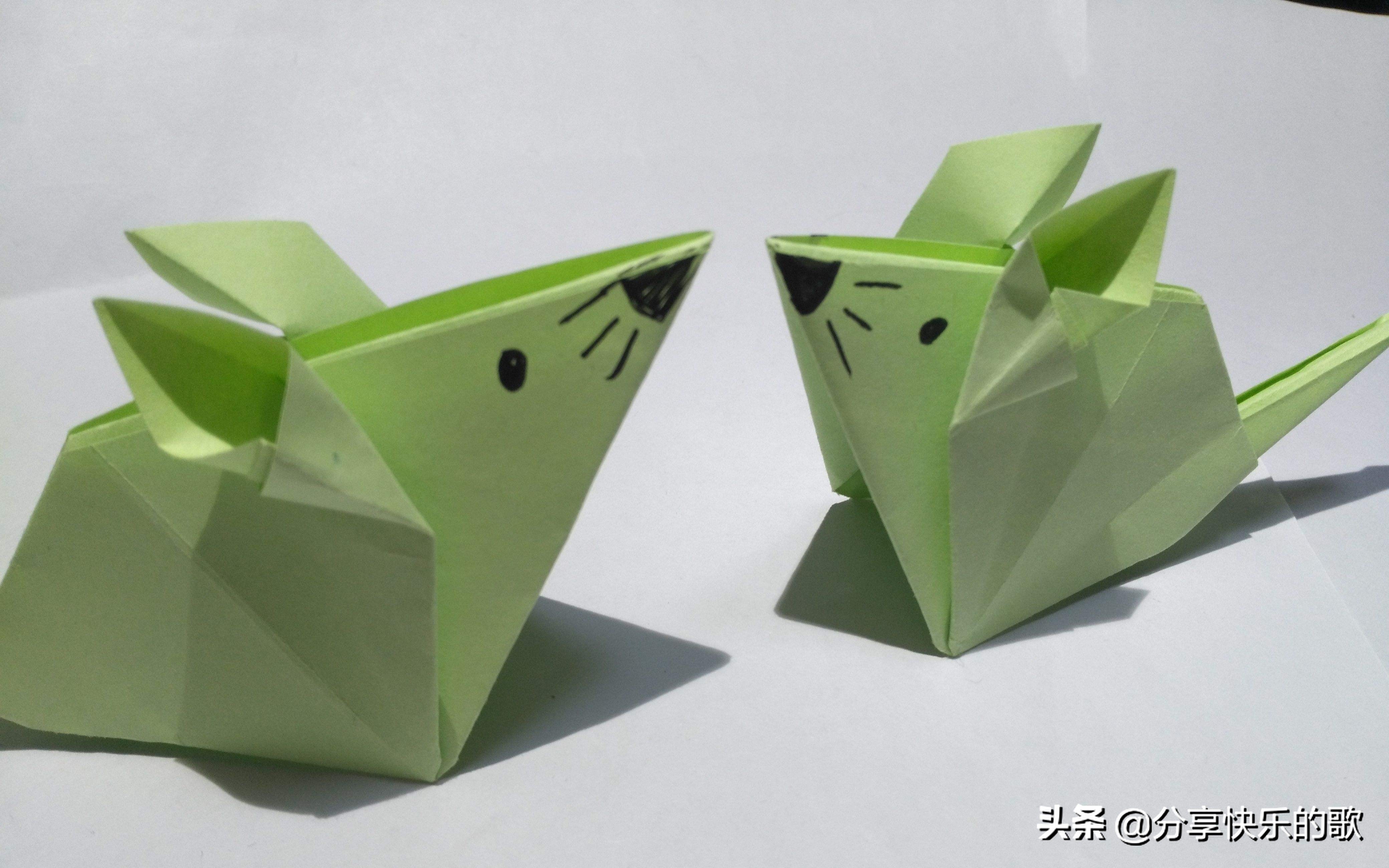 折纸十二生肖羊教程视频,动物折纸十二生肖简单折法