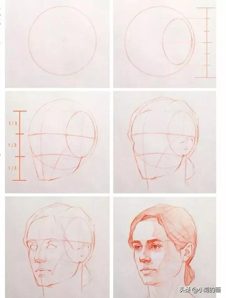 素描头像抓形十大方法,画素描头像老跑形是为什么