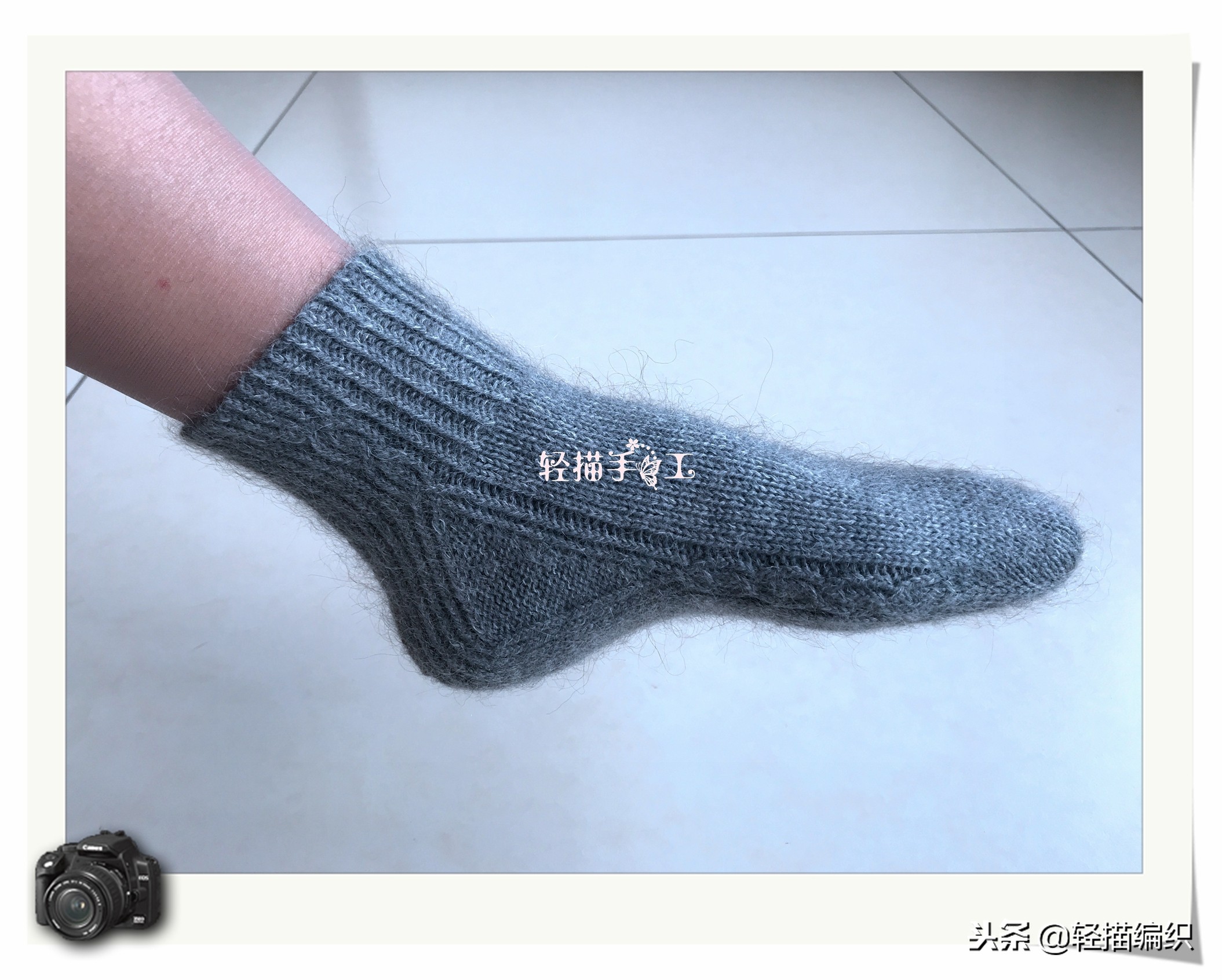 从脚尖开始往下织的毛线袜,手编毛线袜从脚尖开始编织