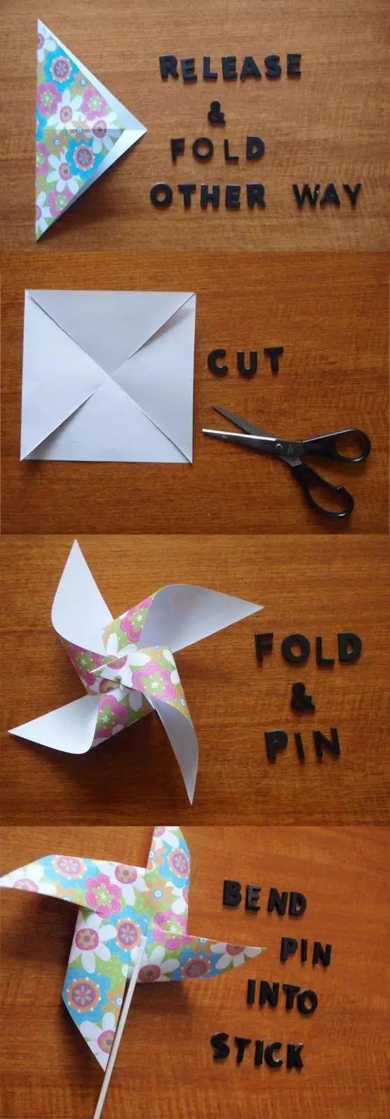 旺仔小泡芙幼儿折纸手工创意diy,折纸手工8-10岁简单的飞镖正方形