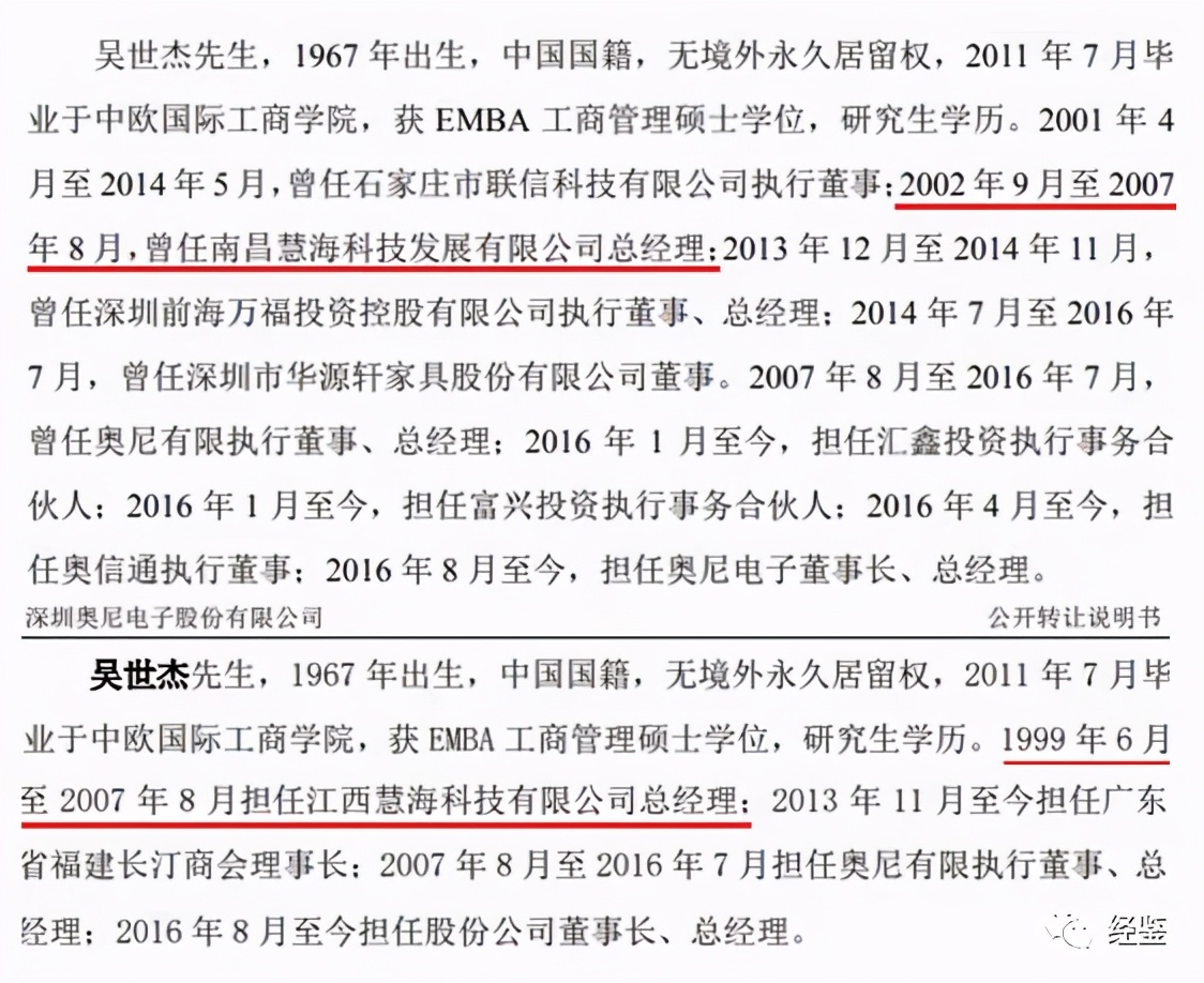 奥尼电子高管简介,奥尼董事长