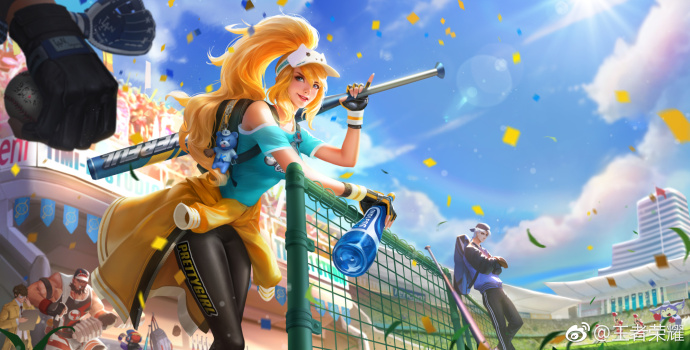 花木兰皮肤官宣：棒球运动风三月上线，玩家找茬游戏不亦乐乎