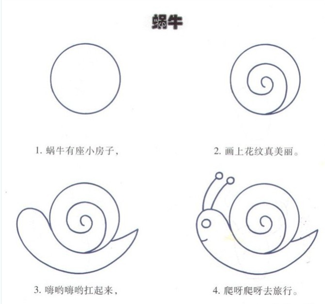 小班水果简笔画,动物摘水果简笔画