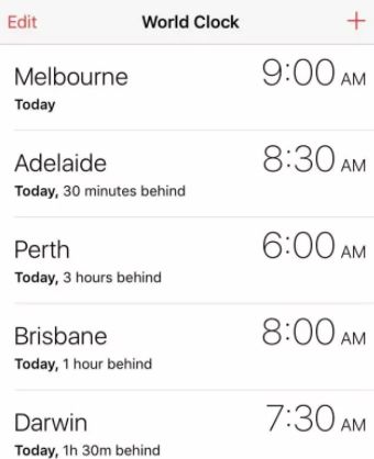 澳洲2021夏令时时间,澳洲时差夏令时和冬令时