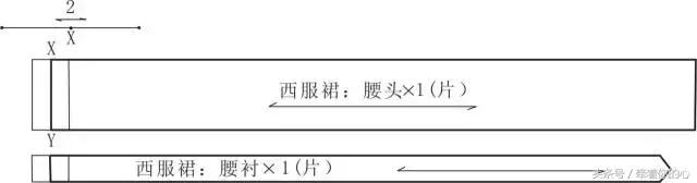 西服裙裁剪图教程,西服裙后开叉缝制教程图解