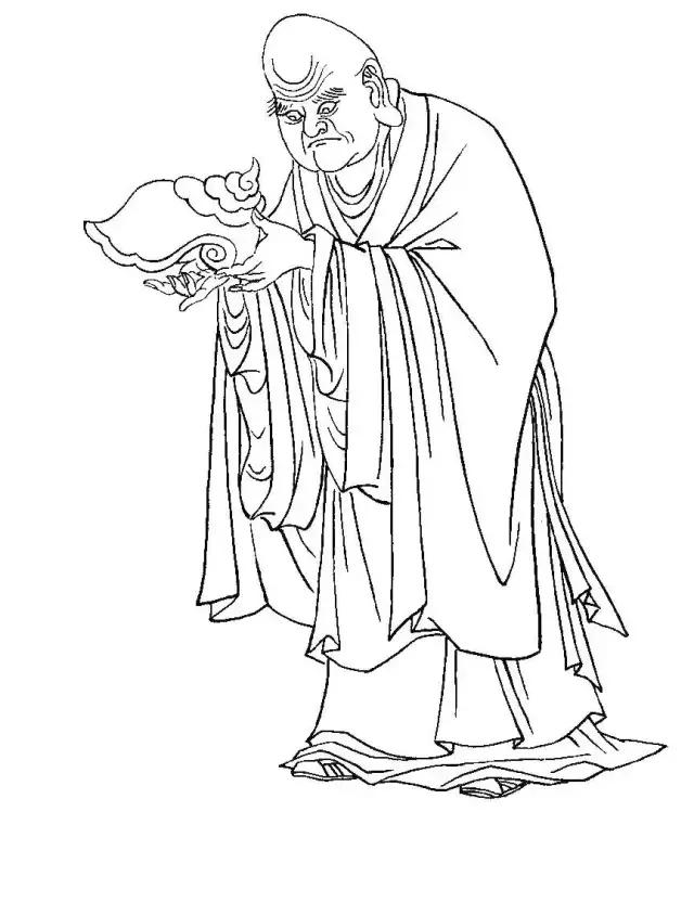 白描罗汉全本,罗汉白描100幅