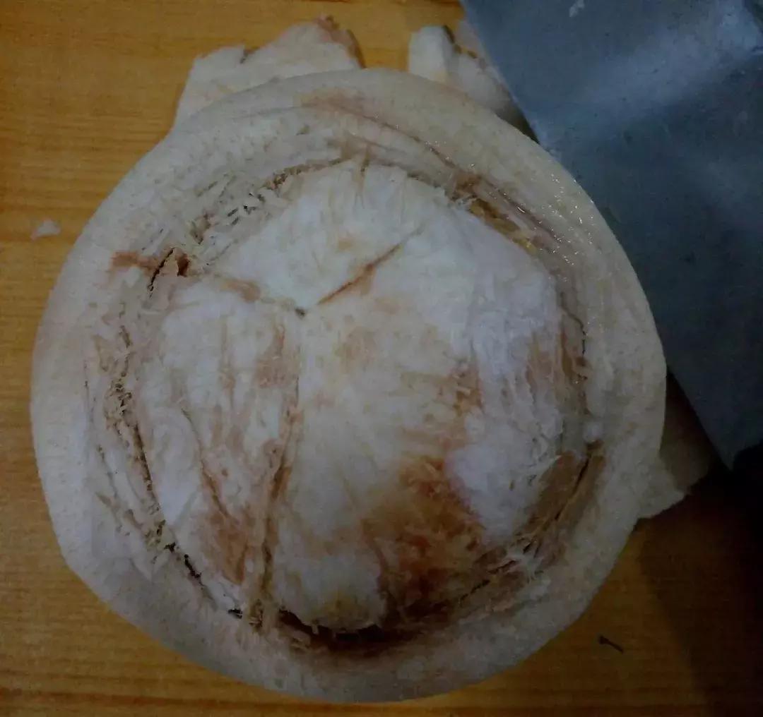 小刀开椰子最简单的方法,不用菜刀的开椰子的方法