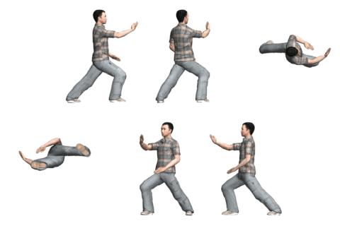 二十四式太极拳分解动作教学1-3式,太极24式3d动漫图解
