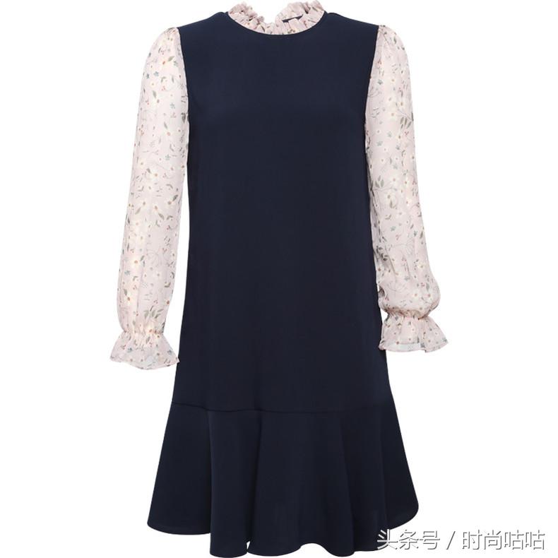 儿童人造棉连衣裙荷叶边,韩国荷叶边连衣裙慵懒风