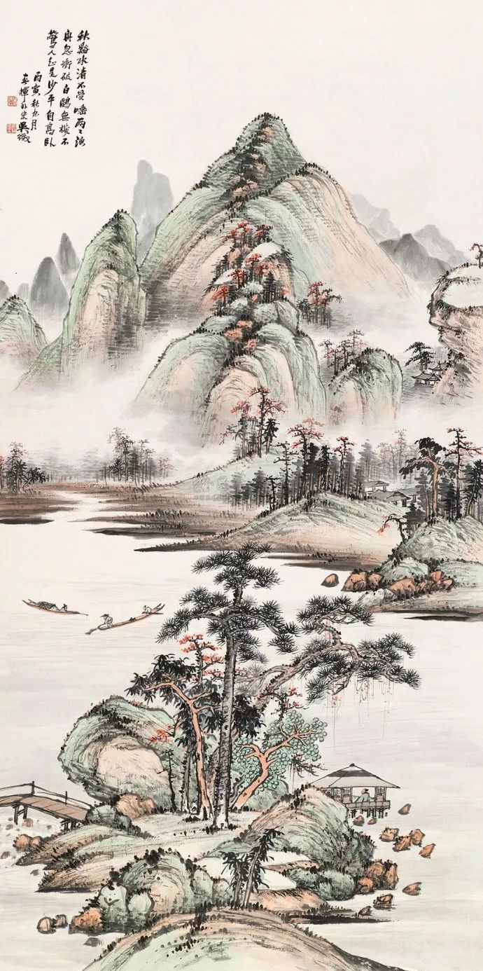 写意山水花鸟画精品欣赏,吴待秋山水画精品欣赏图文