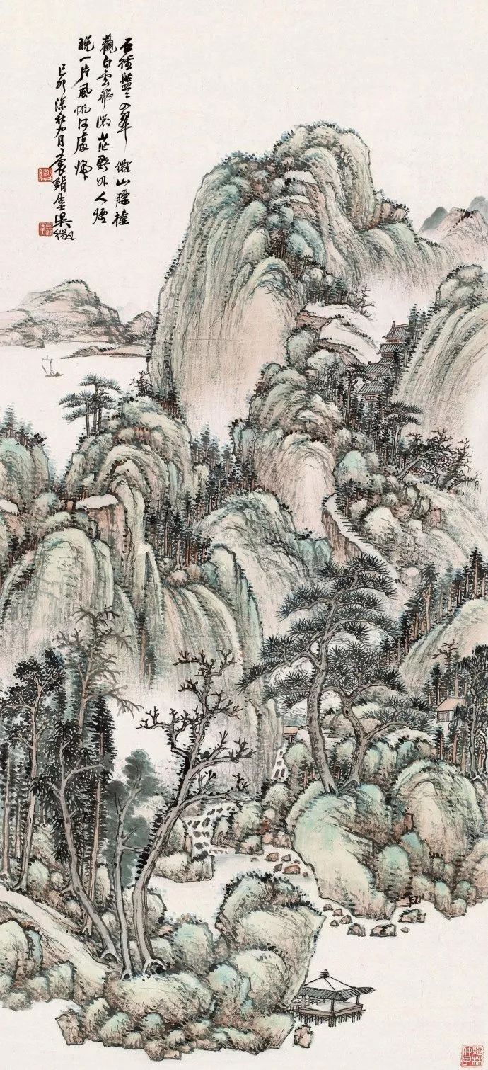 写意山水花鸟画精品欣赏,吴待秋山水画精品欣赏图文