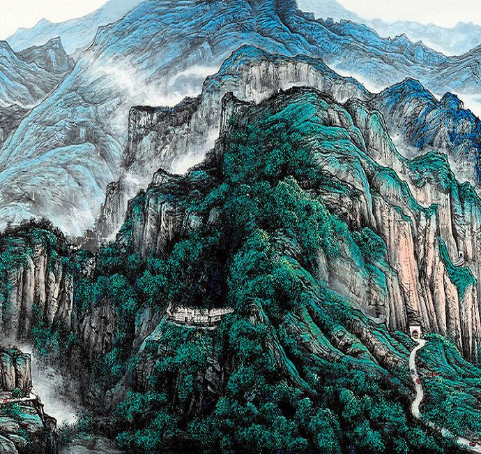 天天漫画网：画家沈福馨《空山不见人但闻人语声》