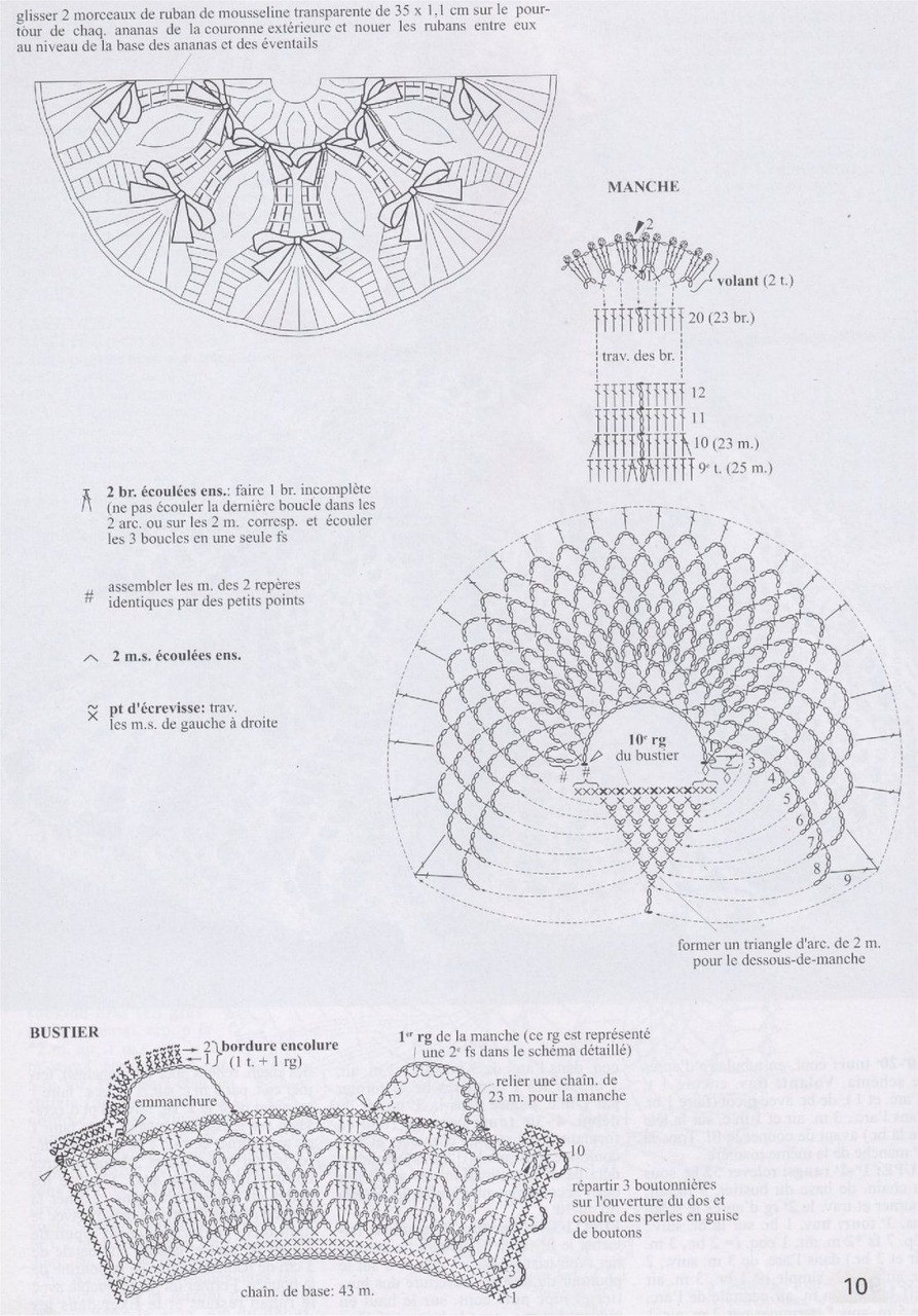 钩织芭比娃娃衣服,17厘米芭比娃娃衣钩织教程