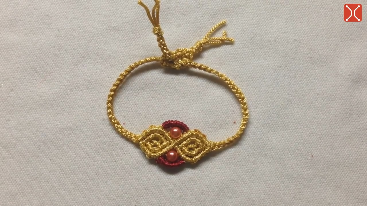 现在最流行的手链编织教程,简单易学手工编织手链伸缩结