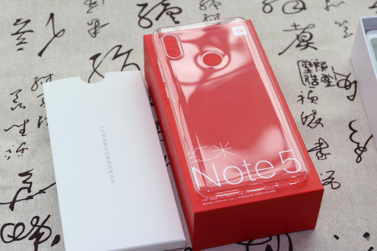 红米note5黑色开箱测试,红米note5开箱全新