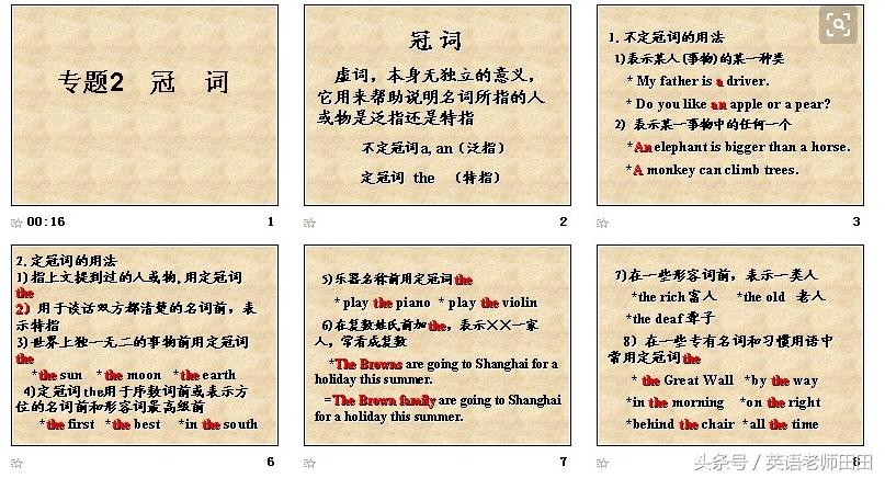 中学基础英语语法,英语冠词语法基础知识大全