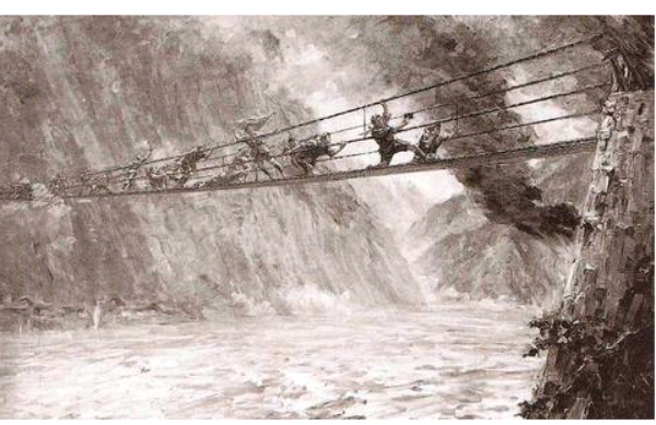 泸定铁索桥的说明,泸定桥铁索在哪里