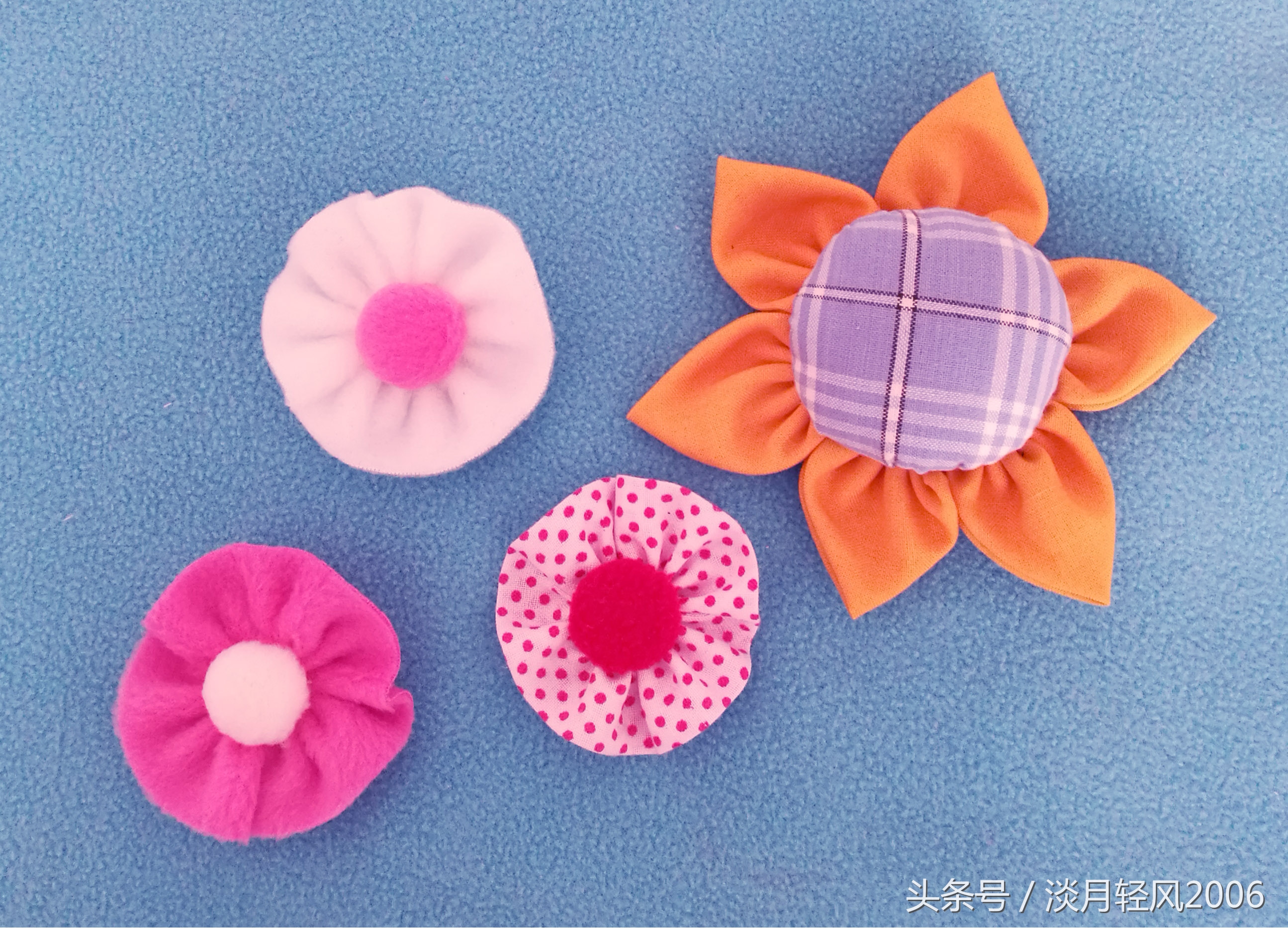 布艺diy手工制作,手工制作布艺向日葵小花