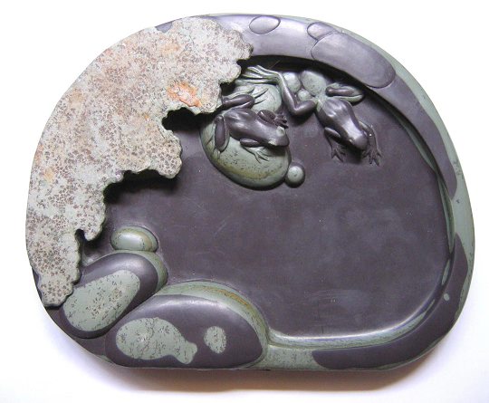 自然形精致砚台,圆形精品砚台