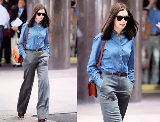 宽松t恤配阔腿裤慵懒,想要腿变长