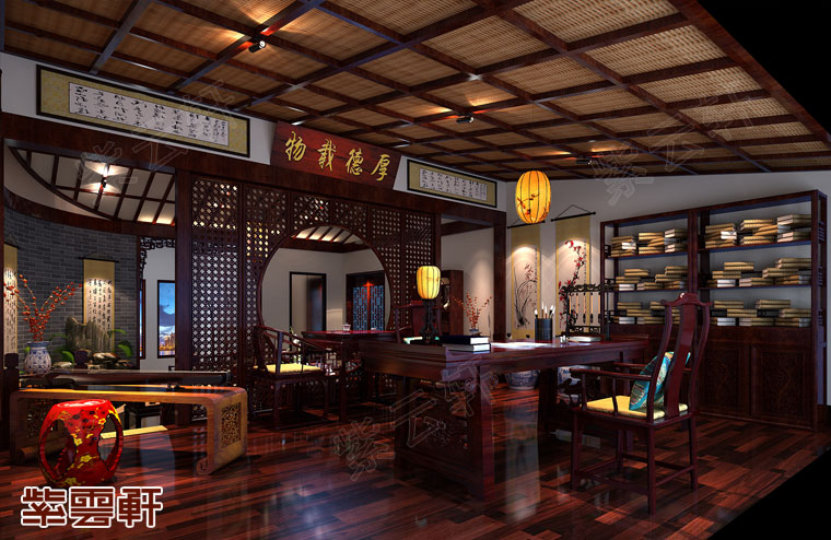 崂山区纯中式装修别墅,青岛崂山大平层装修200-300平