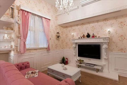 小户型2米7宽电视背景墙设计,小户型中式电视背景墙效果图