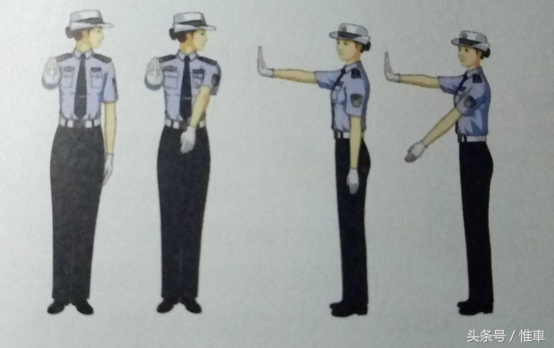 考试技巧科目一科目四手势题,科目四警察手势信号简单记忆法