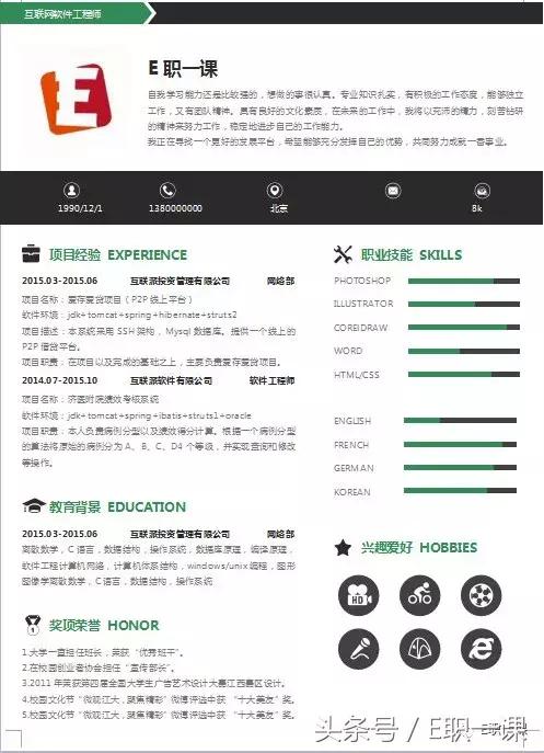 简历应届研究生模板,平面设计专业应届毕业生学生简历