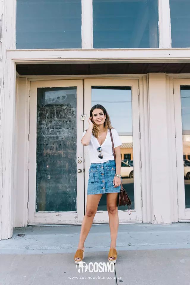 T恤+裙子，2019超时髦搭配