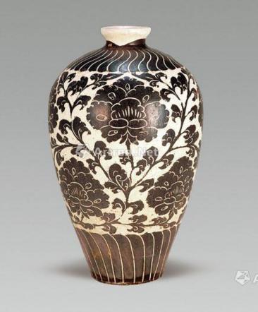 宋代磁州窑刻花四系梅瓶价格图片,磁州窑刻花大梅瓶仿品多少钱一个