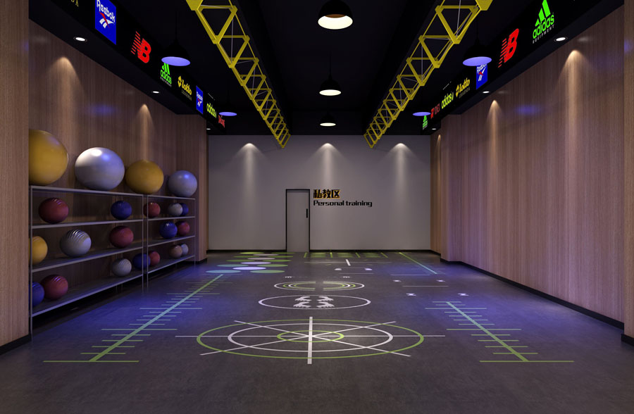 健身房体能区设计效果图大全集,健身房游泳池设计效果图