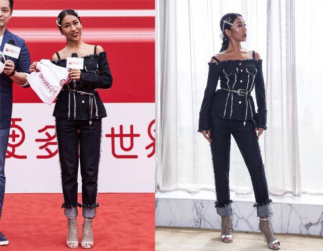 吉克隽逸与贝克汉姆同框，黑皮妞的时髦，就要跟纯色正面刚