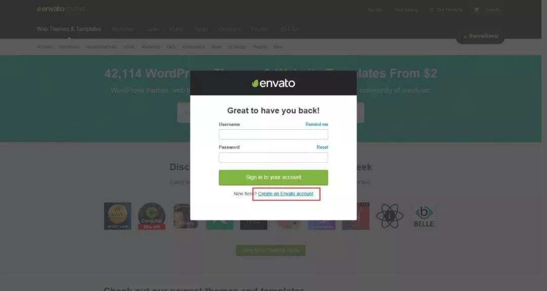 福利:免费注册envato账号可购买themeforeset、videohive商品