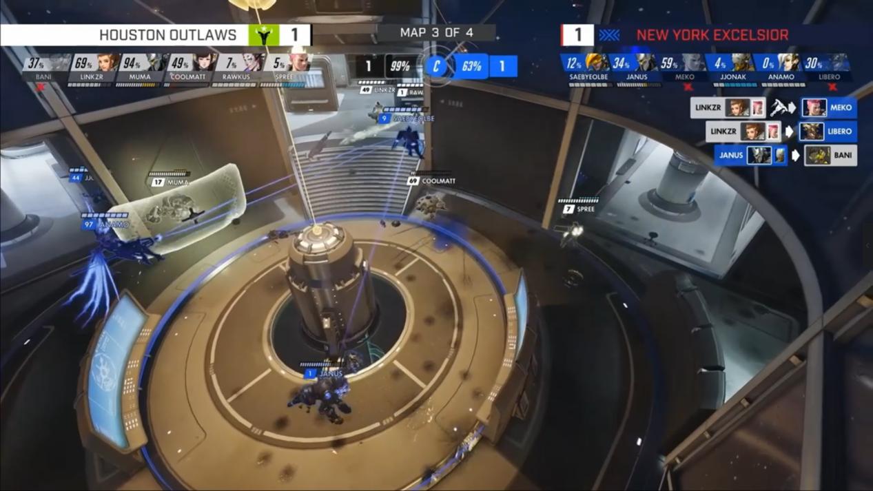 OWL常规赛4阶段第五周第三日：角斗士再掀王朝，燃料焰断英勇