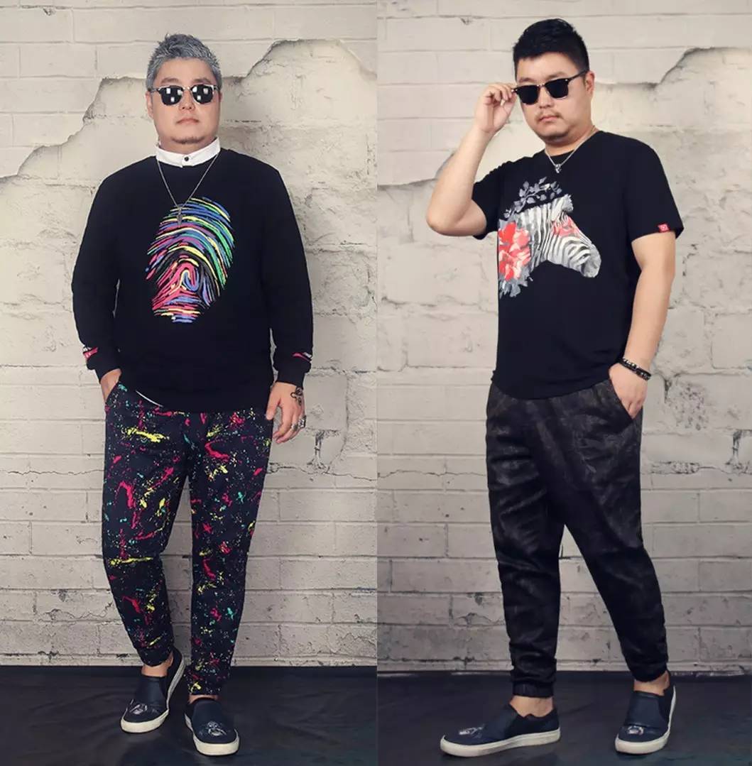 胖子穿上显瘦男士短袖t恤,胖子穿什么衣服既显瘦又好看男
